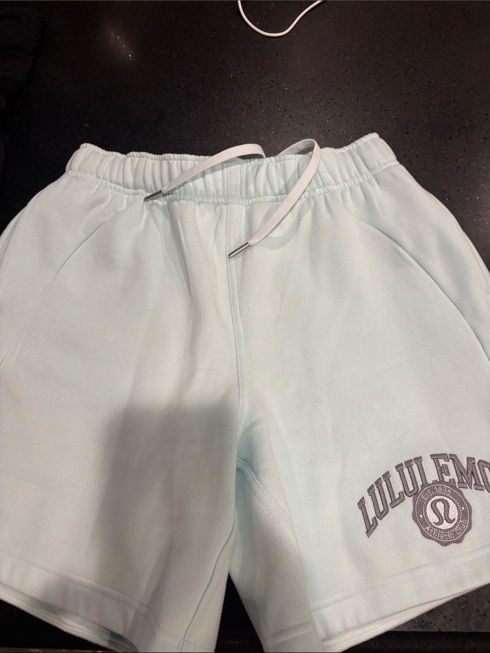 lululemon athletica Light Blue Drawstring Shorts